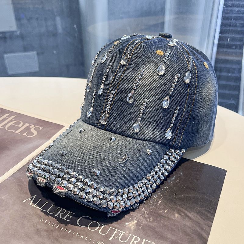 Baseball Cap With Rhinestones For Men And Women Versatile Hat_voghion.com