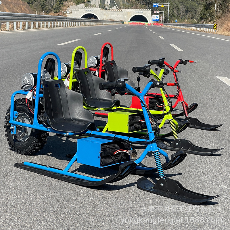 Kart Eléctrico para Nieve de Hierro y Plástico con Transmisión por Eje