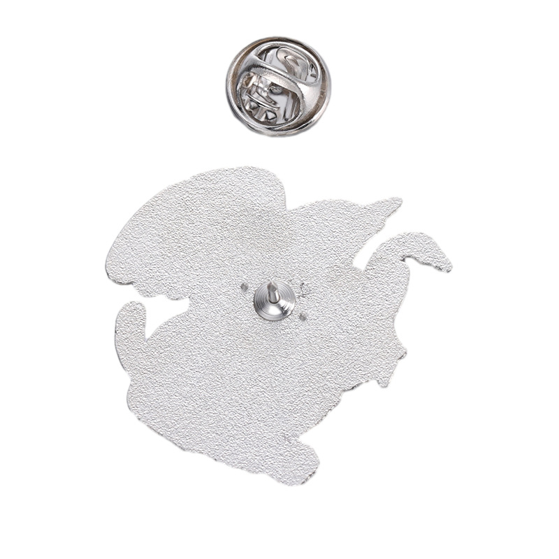 Cross-border new animal badge cartoon butterfly shape brooch personality creative black cat enamel metal badge