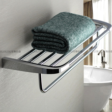 全铜浴巾架加厚 304不锈钢置物架打孔 卫浴挂件 浴室毛巾架