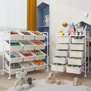 Children's Toy Storage Rack Baby Toy Storage Large Capacity Household Floor Storage Rack Multi-Layer Storage Cabinet