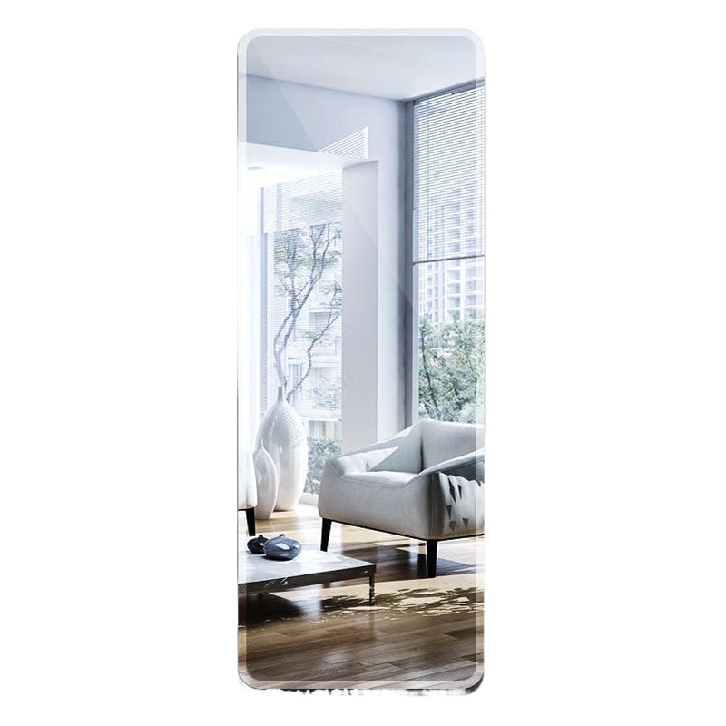 Mirror Sticker Wall Full-length Mirror Dressing Mirror Wall Sticker Frameless Wall Hanging Dormitory Bedroom Household Glass One Piece