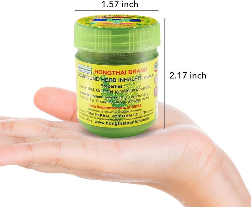 国境を越えたベストセラーのホンタイハーブ鼻吸入器 10g 伝統的なタイの鼻吸入ボトルはさわやかで眠気を防ぎます|undefined