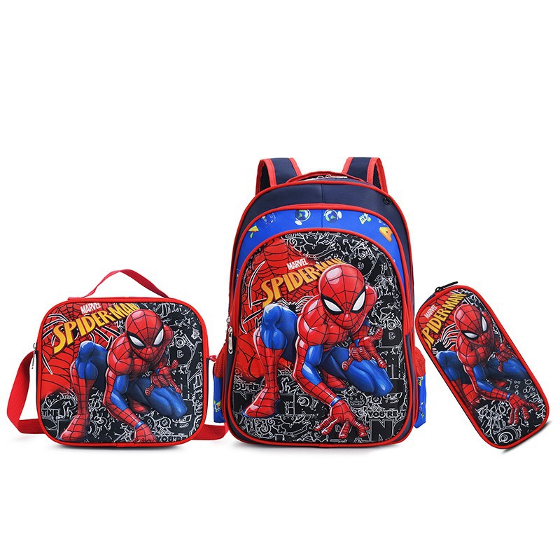 Nuevo Kpop América del Sur 16 pulgadas tres piezas juego de tirón para niños 3D brujas caza mochila de hombro para estudiantes doble espalda