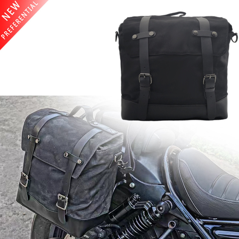 Retro motorcycle bag waterproof Knight bag carrying bag tail bag riding equipment side bag motorcycle helmet bag