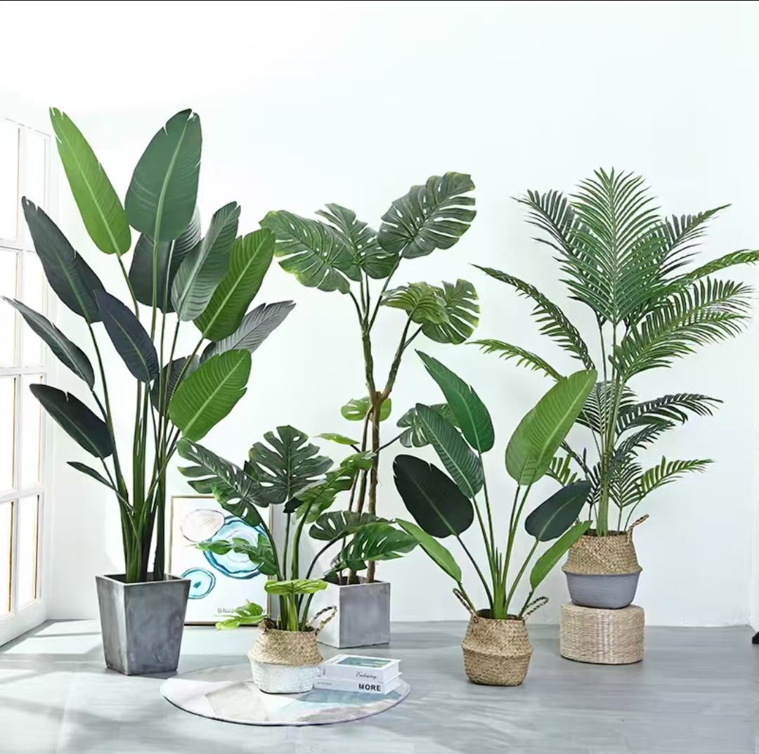 厂家跨境仿真植物旅人蕉假绿植仿真绿植天堂鸟散尾葵仿真植物造景
