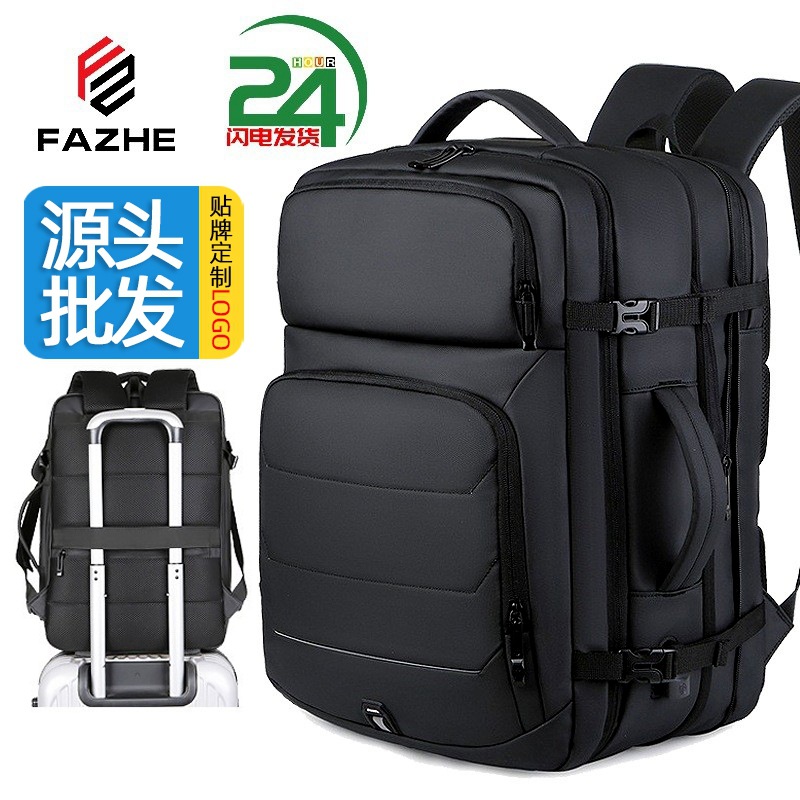 Mochila transfronteriza mochila de negocios para hombres mochila de computadora impermeable bolsa de viaje escalable de gran capacidad de 17 pulgadas regalo