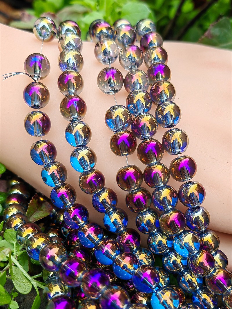 Cuentas redondas de cristal de color natural al por mayor de 3mm-10mm, cuentas sueltas hechas a mano por libra, accesorios para pulseras DIY, cuentas de vidrio. image 74