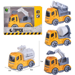 兒童慣性車 男女孩寶寶校巴卡通小汽車玩具 工程車消防車套裝禮盒