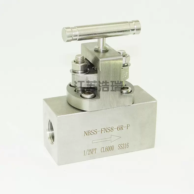 不锈钢双针型阀面板式针阀截止阀带支架内螺纹超高压针型阀