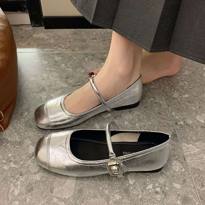 French Casual Soft-Soled Granny Shoes for Women 2025 Spring New Maternity Shoes Flats-Soled Slip-On Shoes for Women