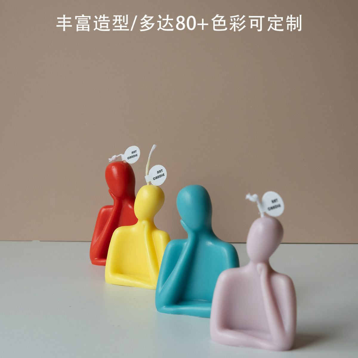 Popular hecho a mano retrato decoración vela mano regalo de boda al por mayor regalo creativo banquete decoración creativa