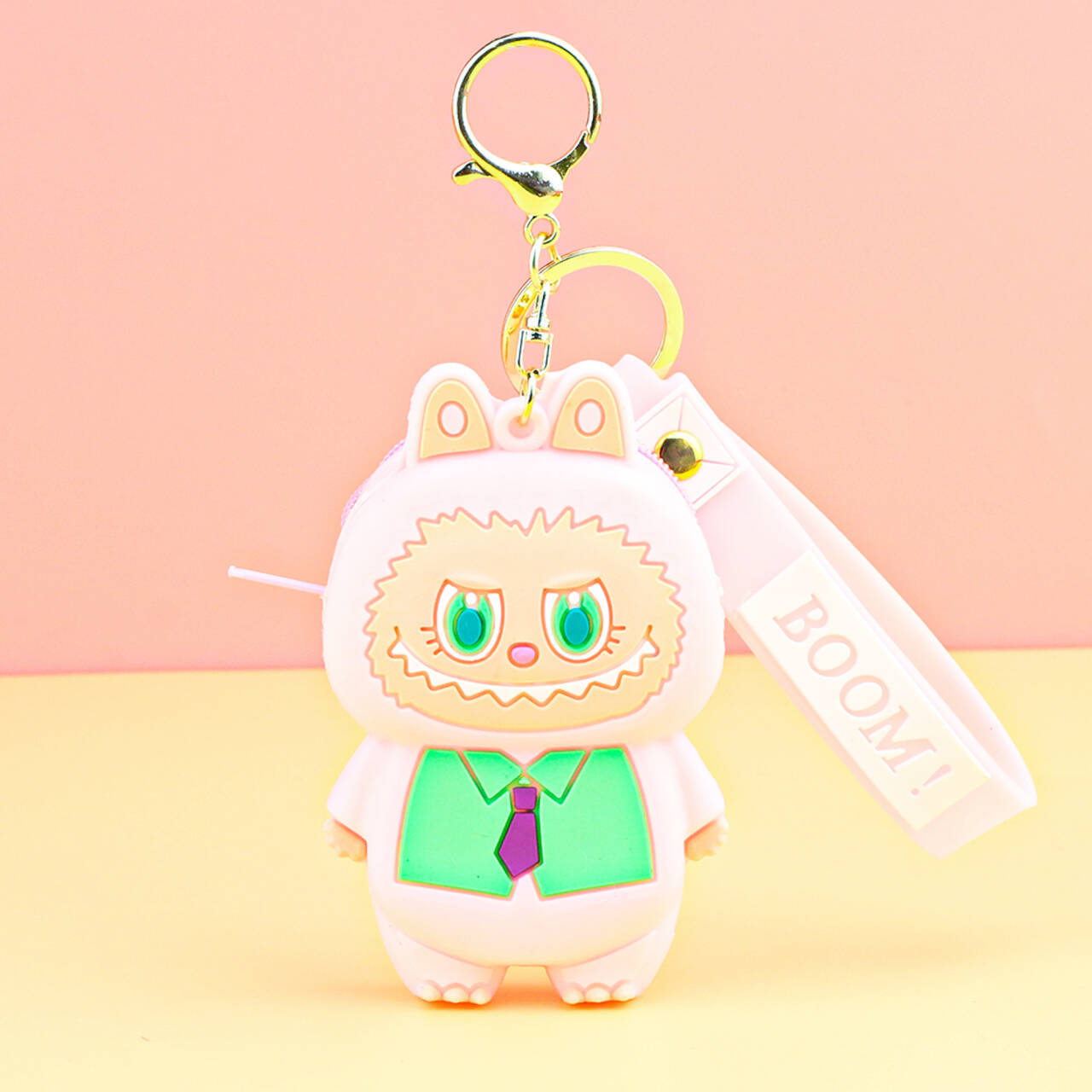 子供用ラブブ小銭入れシリコンプチギフトキーホルダーペンダントカードキャッチャーマシンプチギフトラブブ