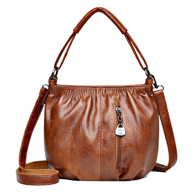 Bolso plisado exclusivo transfronterizo para mujer, bolso de mano tipo bandolera de un solo hombro, retro, para mamá, novedad de 2024