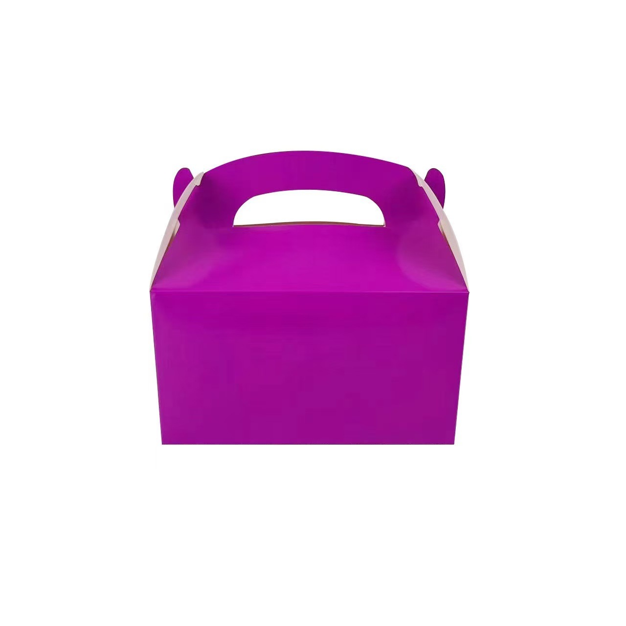 Caja de embalaje de color de grado alimenticio Caja de embalaje de panadería de color sólido Caja de embalaje de pastel Postre galletas de nieve Caja de embalaje portátil image 6