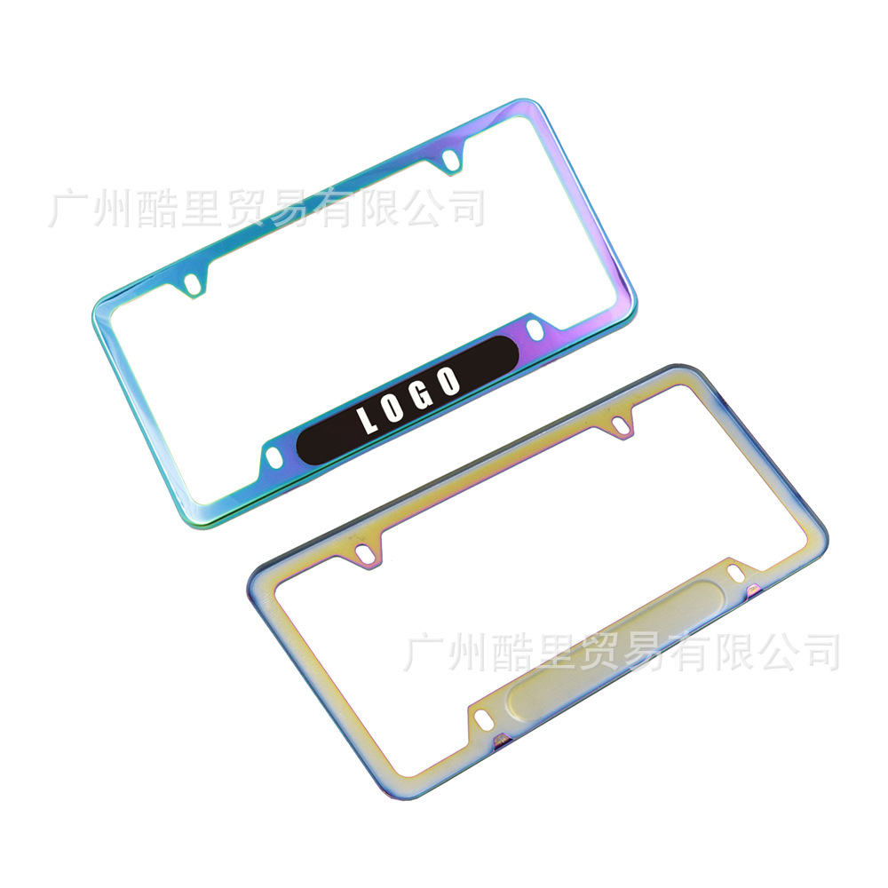 Hot-Selling American Standard License Plate Frame, Thickened Stainless Steel Aluminum Alloy Carbon Fiber License Plate Frame, American License Plate Frame with the Option to Add Logo