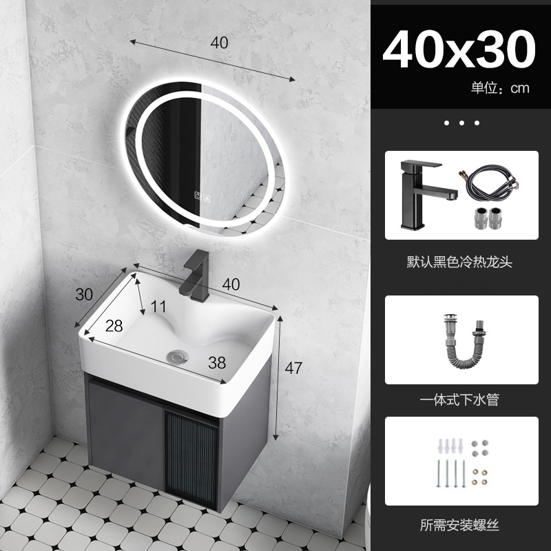 Baño de aluminio espacio puerta de vidrio gabinete de baño pequeño gabinete de lavabo doméstico combinación balcón lavabo piscina