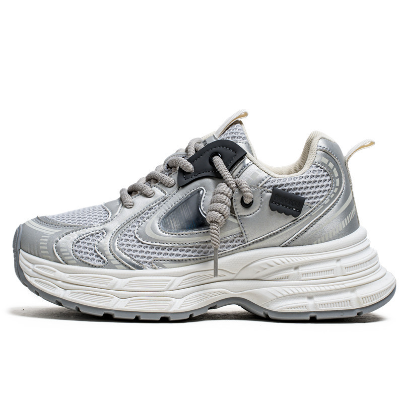 Zapatos de papá transfronterizos, zapatos de hombre, primavera y verano, nuevo estilo, aumento, tendencia de suela gruesa, deportes, transpirables, casual, zapatos de moda retro para hombre