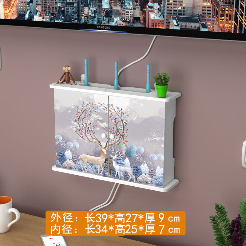 Creativo Punch-free rack de almacenamiento de pared TV Set-Top Box rack de pared dormitorio sala de estar router caja de almacenamiento al por mayor