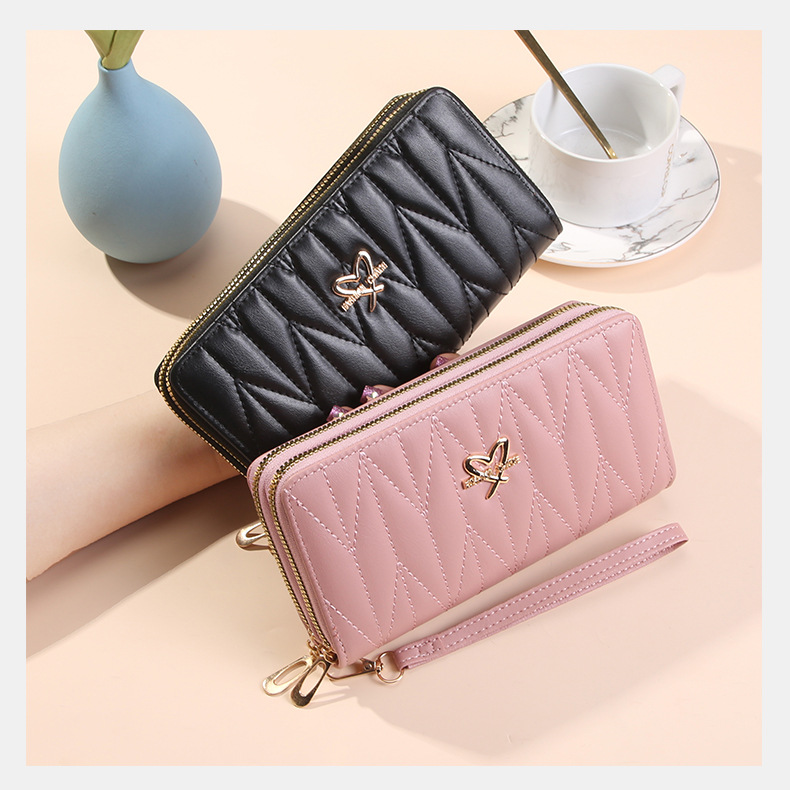 165g Weight Polyester Lining Material Zipper Closure Type Long Wallets Bags Type 1 Piece Quantity Daily Occasion Pu Leather Material Heart Shape, Solid Color Pattern All Seasons Season Women's Gender Simple Style Style Square Shape Women's Heart Shape Solid Color Pu Leather Zipper Long Wallets 无