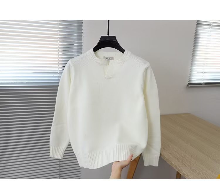 Men's Round Neck Sweater Casual Versatile Knit Pullover British_voghion.com