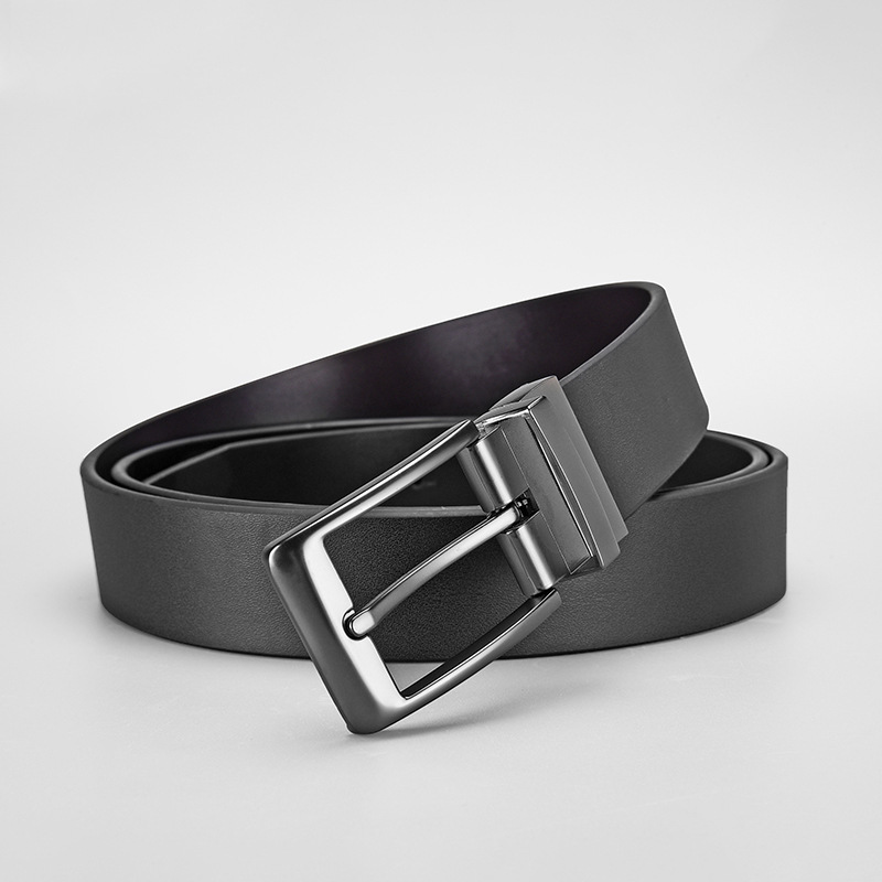 New Rotatable Pin Buckle Double-Sided For Men Genuine Leather High-End Urban Casual Belt Trendy_voghion.com