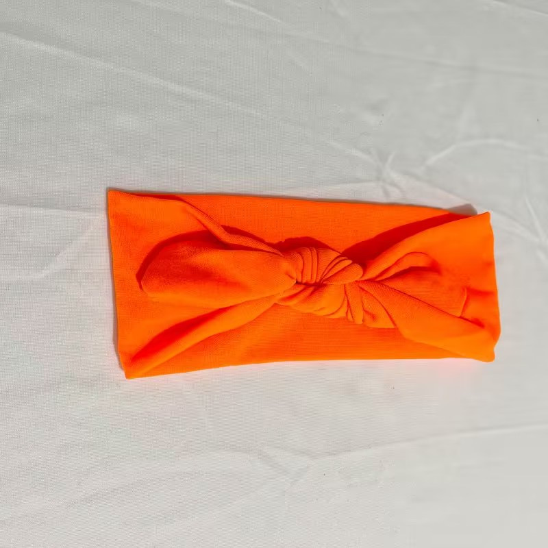 Estilo europeo y americano lindo suave lindo conejo oído diadema color sólido tela anudada banda de Pelo elástico algodón maquillaje cara lavado banda de pelo para las mujeres