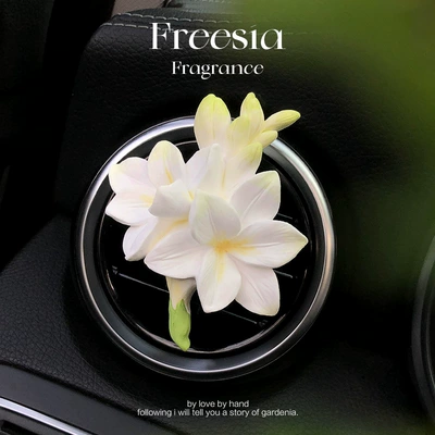 Car Perfume Aromatherapy Perfume Car Vent Decoration Gardenia - yellow-freesia