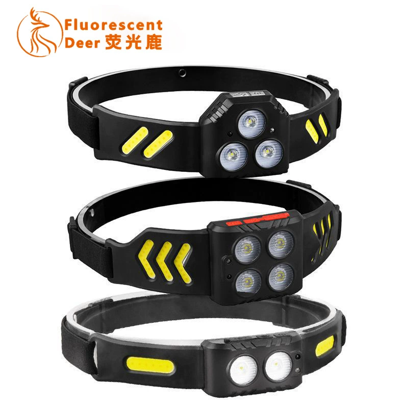 Новый COB индукционный фары на открытом воздухе верховая езда свет USB зарядка ночной беговой свет светодиодный сильный свет свет ночная рыбалка свет