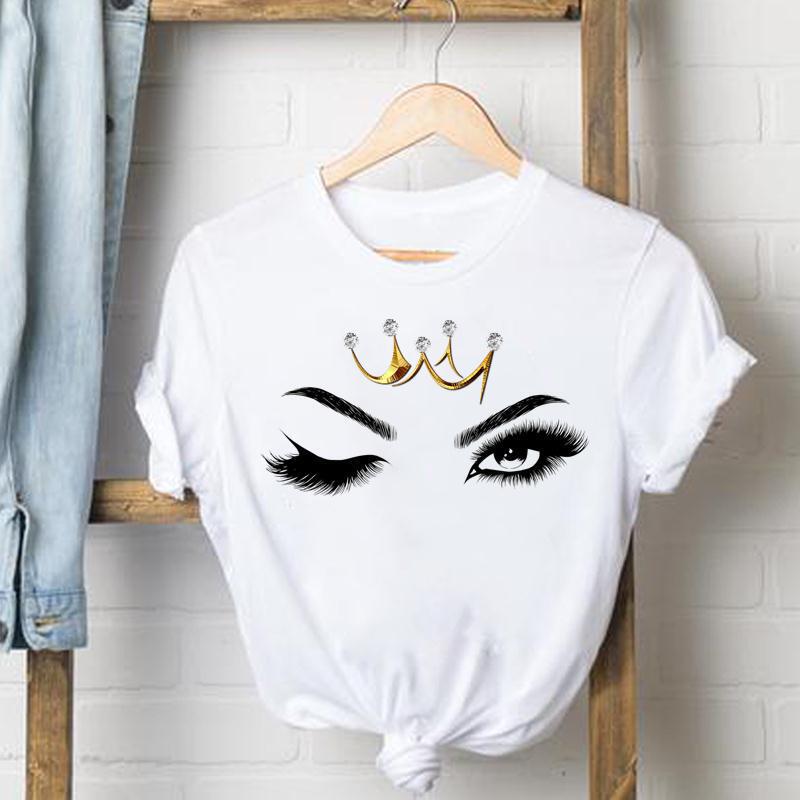 Shirt women's eyelash 90's clothes women's two-piece summer short-sleeved T-shirt fashion brand top new round neck wide