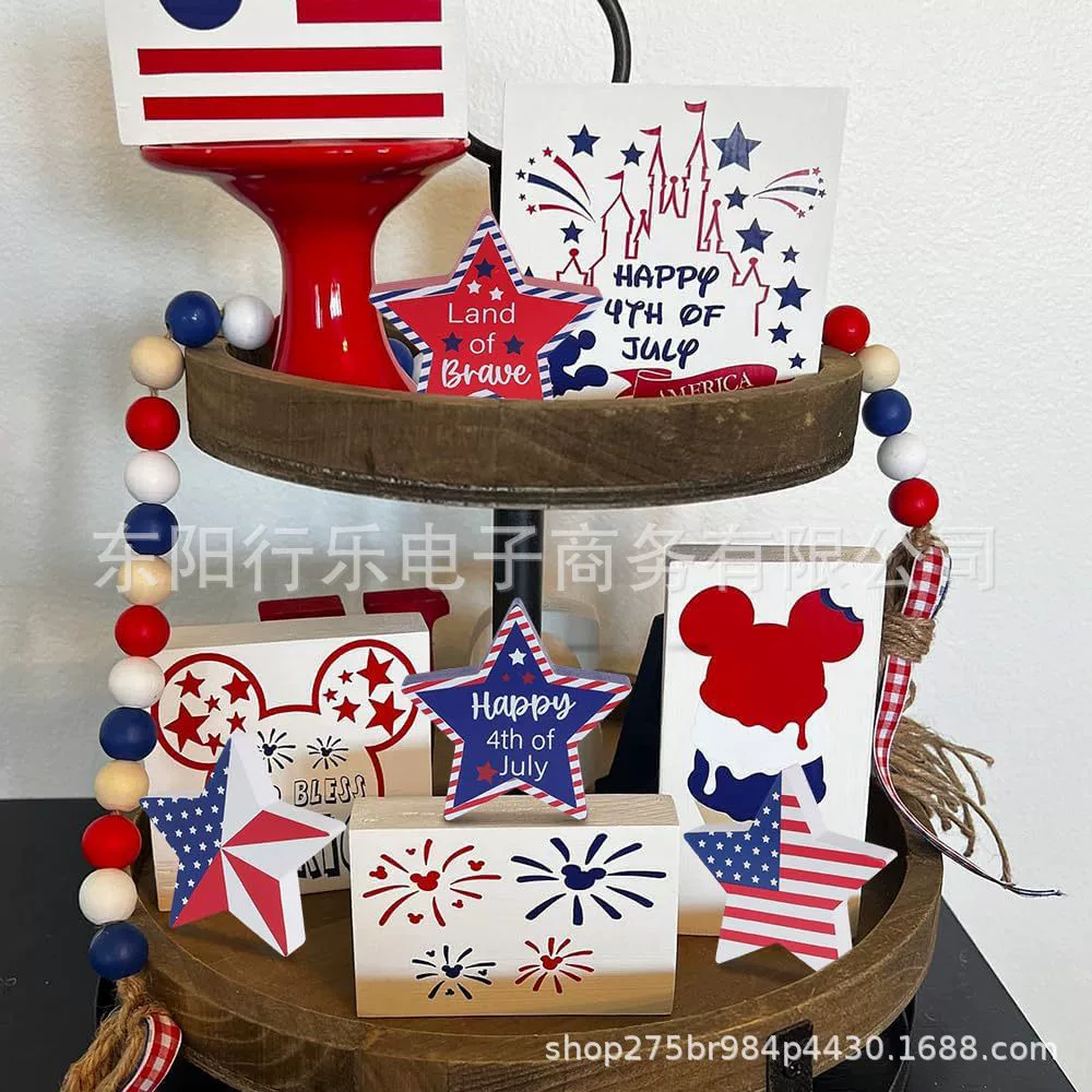 Новые трансграничные продукты Звезды Дня независимости Америки Доска Шеврон Звезды Дня независимости Популярные европейские и американские украшения для дома