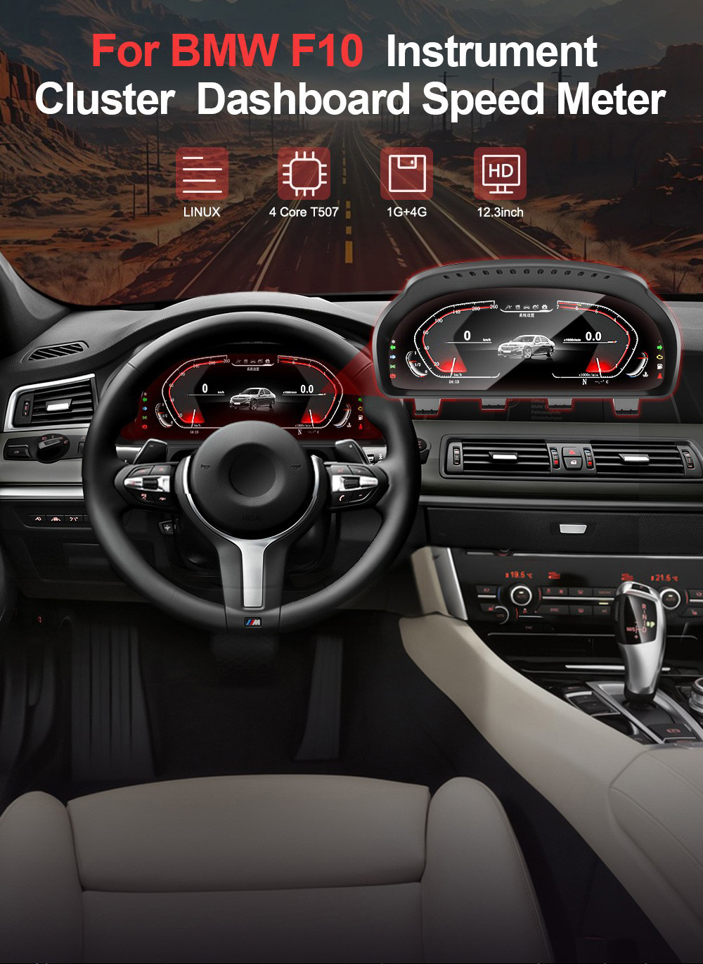 Suitable for Bmw 1234567 Series X1X2X3X4X5X6Gt Full Series Lcd Instrument with Hud Four Theme Switching