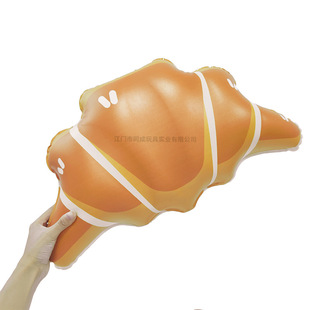 Factory wholesale custom horn bag shape PVC inflatable pillow creative portable folding pillow inflatable pillow