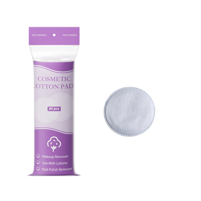 Discos de algodón redondos estilo inglés, algodón spunlace, algodón acolchado compuesto de tres capas, discos desmaquillantes con borde cosido y relieve, engrosados.