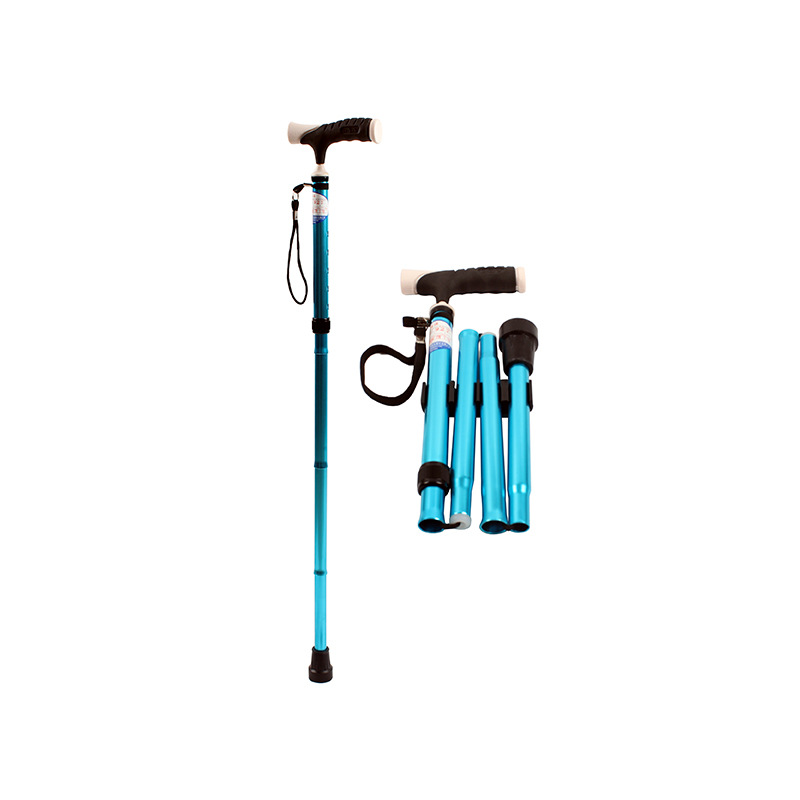 Muletas para ancianos, bastones ligeros antideslizantes, bastones, jóvenes, alpinismo plegable, aleación de aluminio, mutadores individuales, bastones