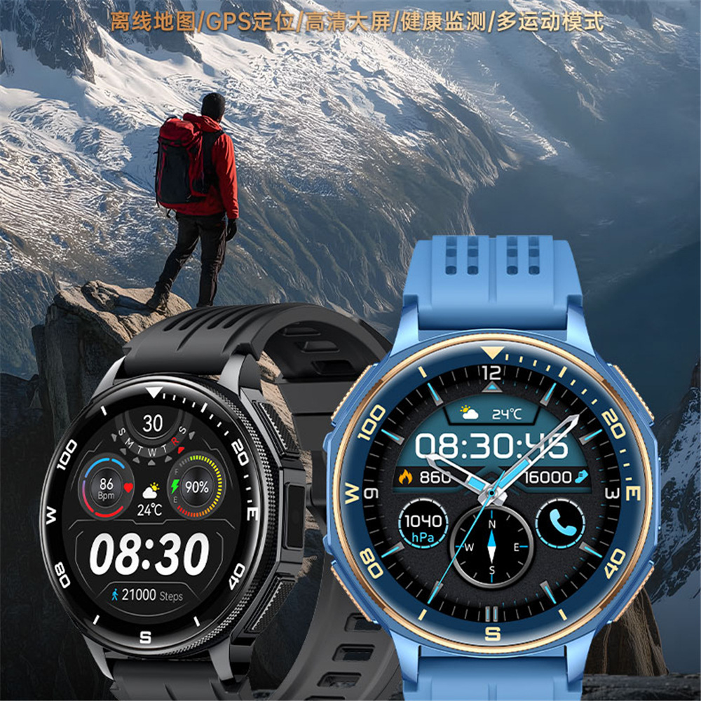 Cross-Border S99 Smart Watch Bluetooth Call Heart Rate Compass Gps Altitude Barometric Pressure Outdoor Multi-Sport Watch