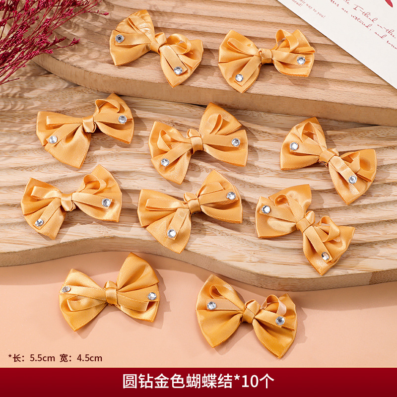 Arco de perlas hecha a mano doble cinta arco amor DIY material ropa pinzas de pelo accesorios accesorios al por mayor