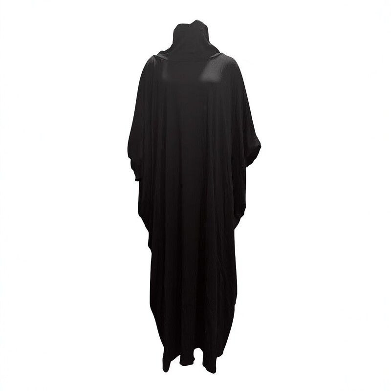 2026 Cross-Border European and American Retro Long Hooded Cape Dress Solid Color Loose Batwing Sleeve Cape Dress 2026 Cross-Border European and American Retro Long Hooded Cape Dress Solid Color Loose Batwing Sleeve Cape Dress
