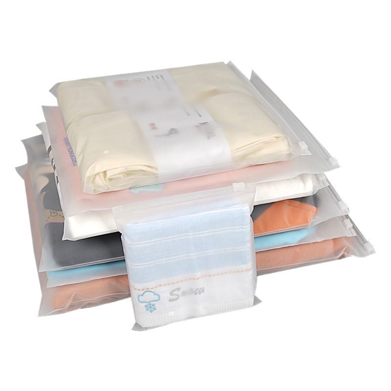 Bolsa con cremallera esmerilada, ropa interior transparente, calcetines, ropa de plástico, bolsa ziplock, bolsa de embalaje de ropa al por mayor