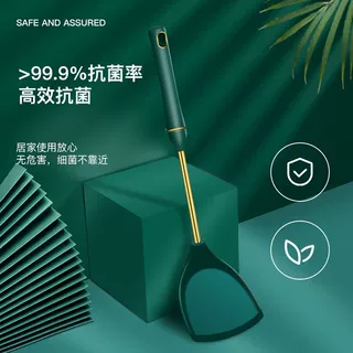 不锈钢长柄硅胶不粘锅铲易清洗硅胶铲套装 家用厨房炒菜厨具