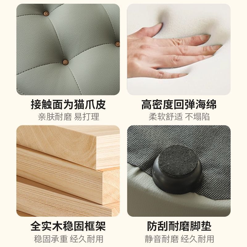 小凳子家用矮凳客厅简约沙发凳圆形坐墩皮质小板凳结实软包圆凳子|undefined