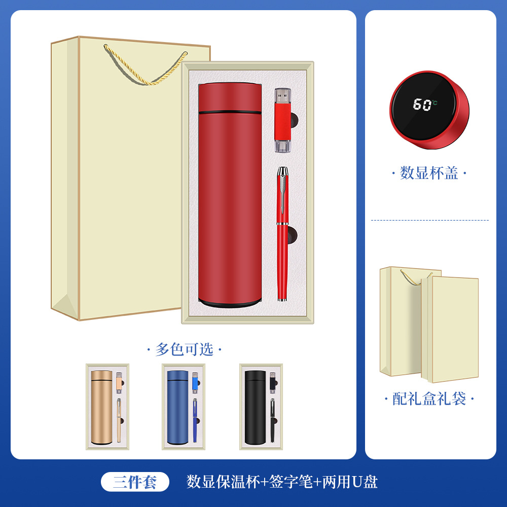 Conjunto de taza termo transfronterizo, evento de apertura anual de la empresa, aniversario, regalo de empresa, logotipo personalizado, recuerdo del cliente