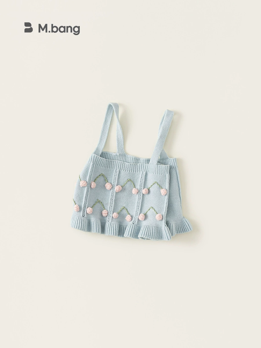 Vest, spring knitted children's T-shirt, children's clothing, western style