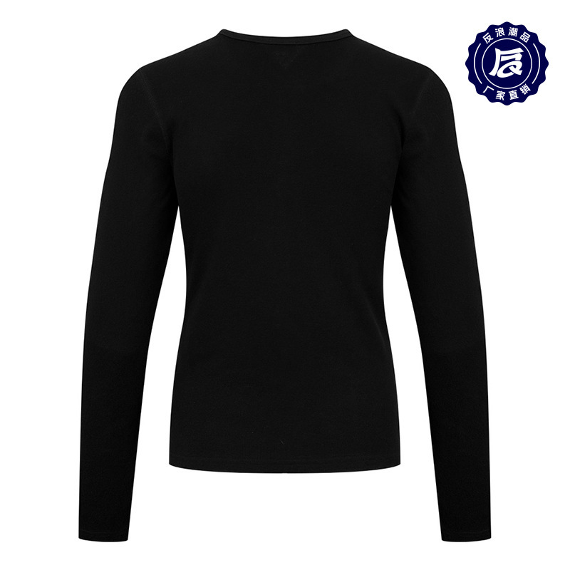 25 Guangzhou Jinbao Cel Arc De Triomphe Embroidered Long-Sleeved Cotton Women's Autumn Slim Sports Basic Top Bottoming Shirt 25 Guangzhou Jinbao Cel Arc De Triomphe Embroidered Long-Sleeved Cotton Women's Autumn Slim Sports Basic Top Bottoming Shirt