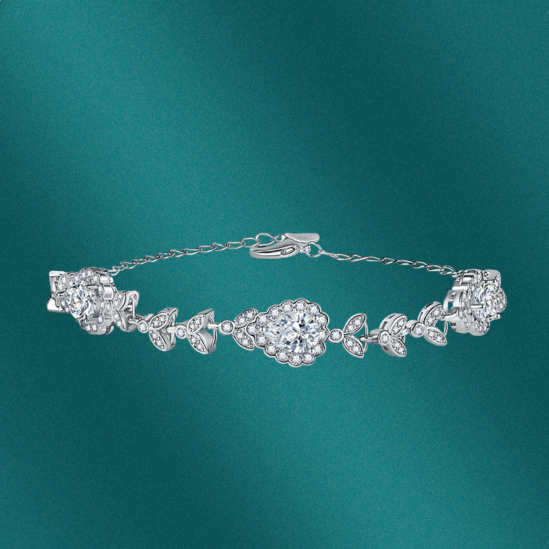 Lady Water Droplets Copper Zircon Bracelets 1 Piece