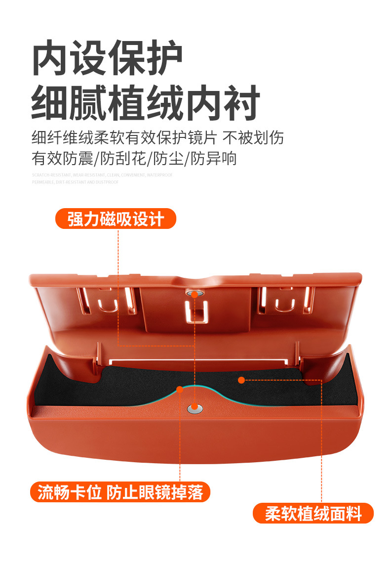 Car Glasses Case Car Sun Visor Storage Box Car Sunglasses Bill Multifunctional Card Storage Clip Bracket