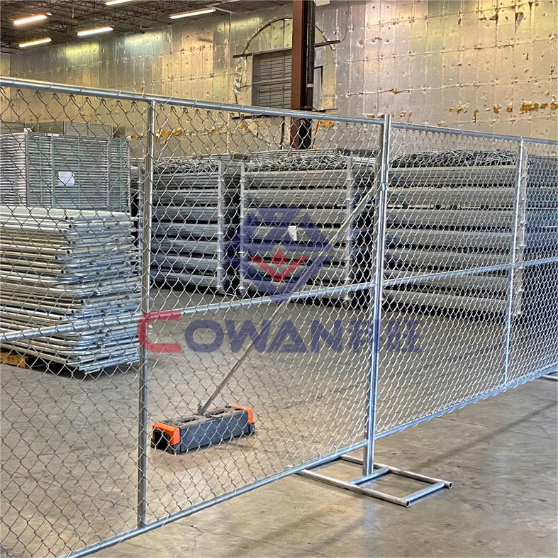 Tipo de base de tubo redondo estándar de exportación Red de eslabones de cadena americana tejida barandilla temporal Cadena galvanizada Suministro de fábrica