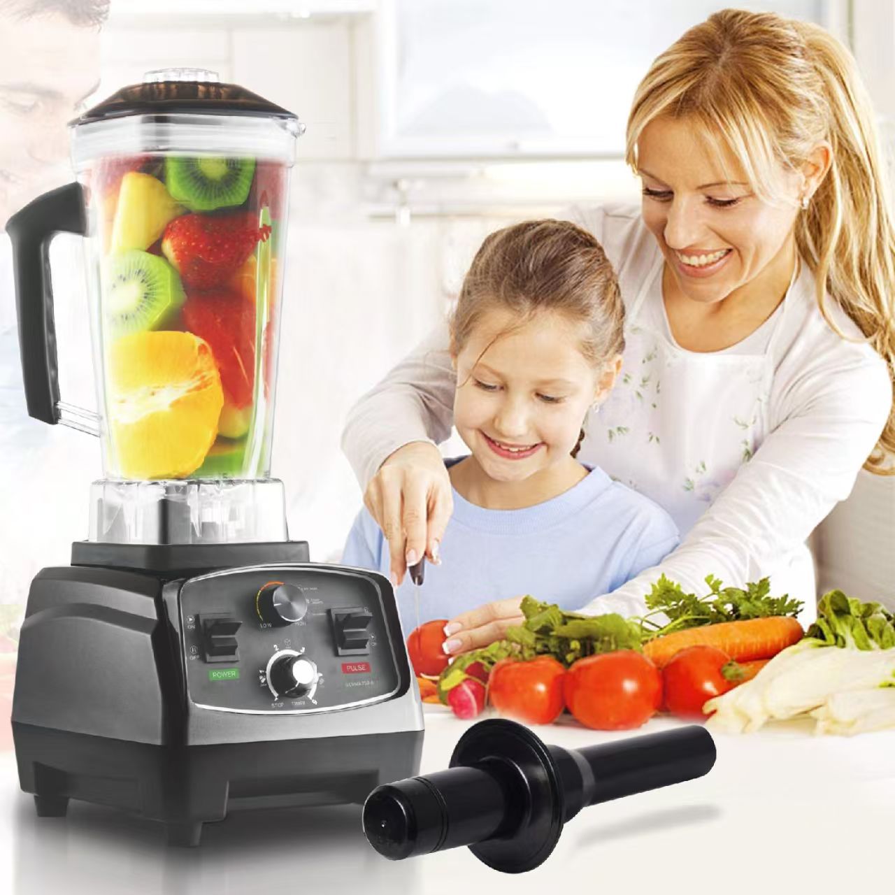 Cross-Border Blender, Baby Food Processor, 2-Liter Household Multifunctional Blender, Southeast European Standard