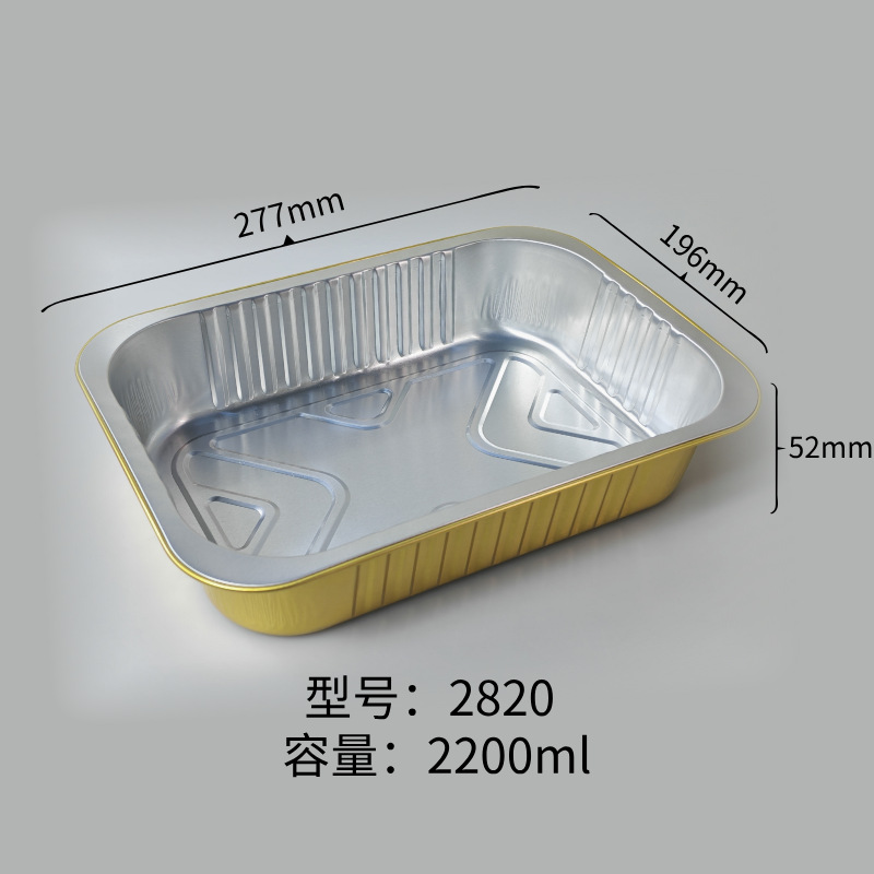 Caja de papel de aluminio de oro aislamiento caja de embalaje de alimentos cubiertos para llevar caja de embalaje de comida barbacoa