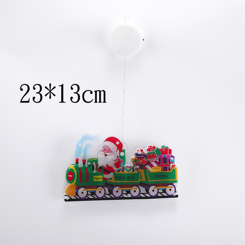 Lámpara de ventosa decorativa led de Navidad transfronteriza estrella cristal pegatinas de ventana cadena de luces al por mayor diseño de centros comerciales luces colgantes